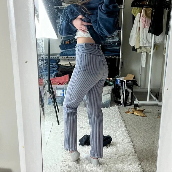 Vintage Pinstripe High Rise Jeans - Picture 8 of 11